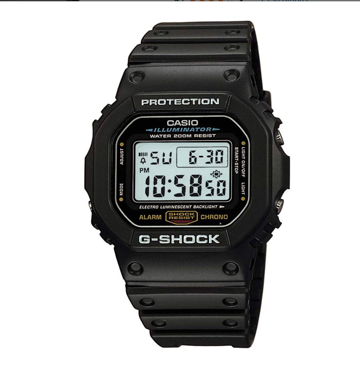 G-Shock Dial Black Resin Strap Digital Watch - For Men -DW-5600UE-1DR
