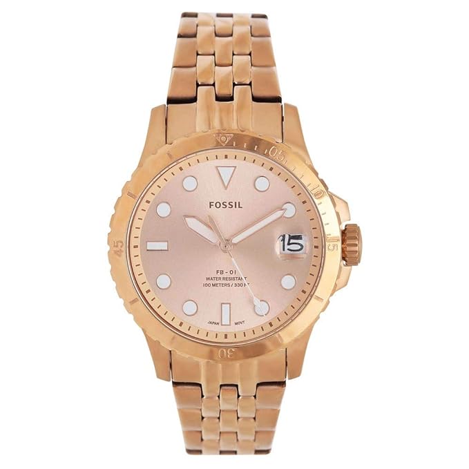 Fossil Womens Analogue Metallic Watch - ES4748I (Gold_Free Size)