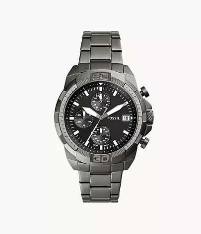 Fossil Bronson Chronograph Smoke Stainless Steel Watch