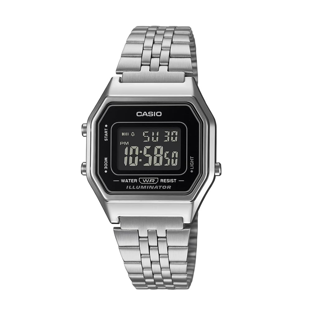 Casio Vintage LA680WA-1BDF Digital Black Dial Women