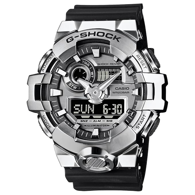 G-Shock GM-700-1ADR Analog-Digital Silver Dial Men