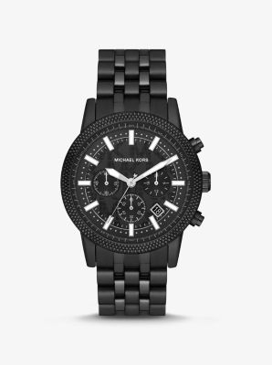 Oversized Hutton Black-Tone Watch