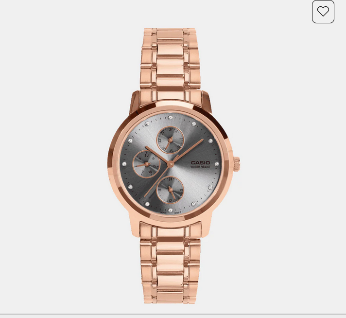 Women Quartz Grey Dial Analog Stainless Steel Watch A2497