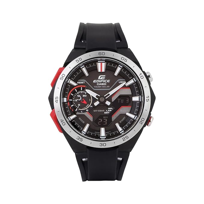 Edifice  Black Analog-Digital Dial Black Resin Strap Men's Watch ECB-2200P-1ADF