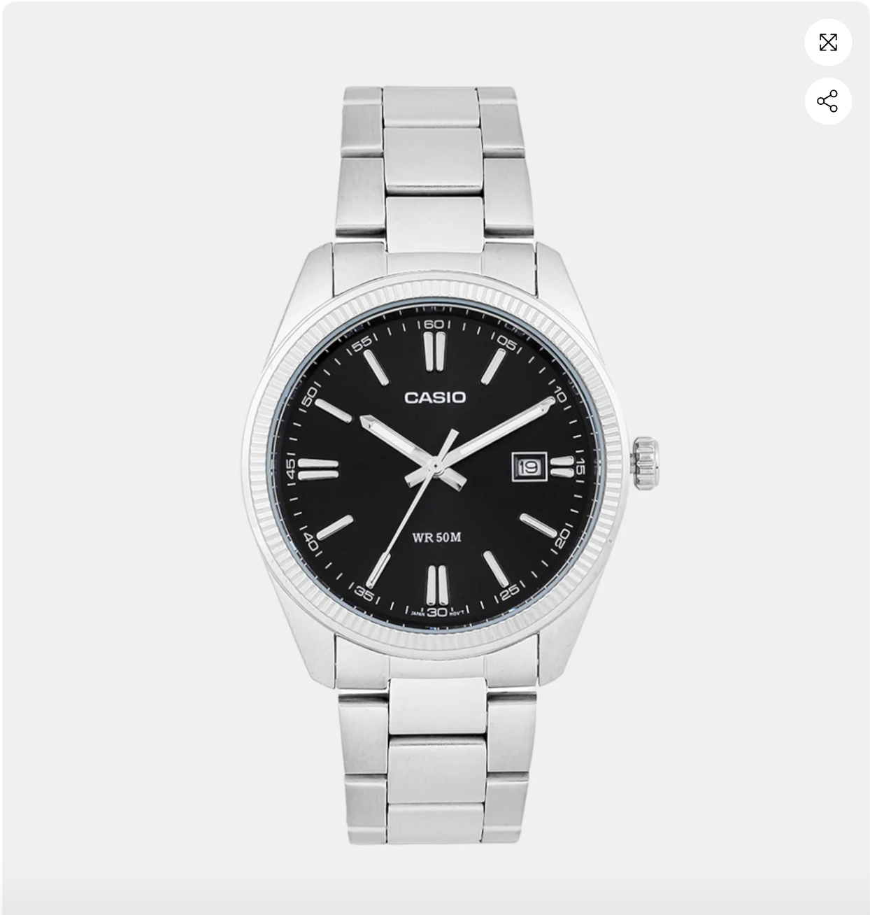 Enticer Men Analog Black Dial Stainless Steel Watch - MTP-1302PD-1A1VEF