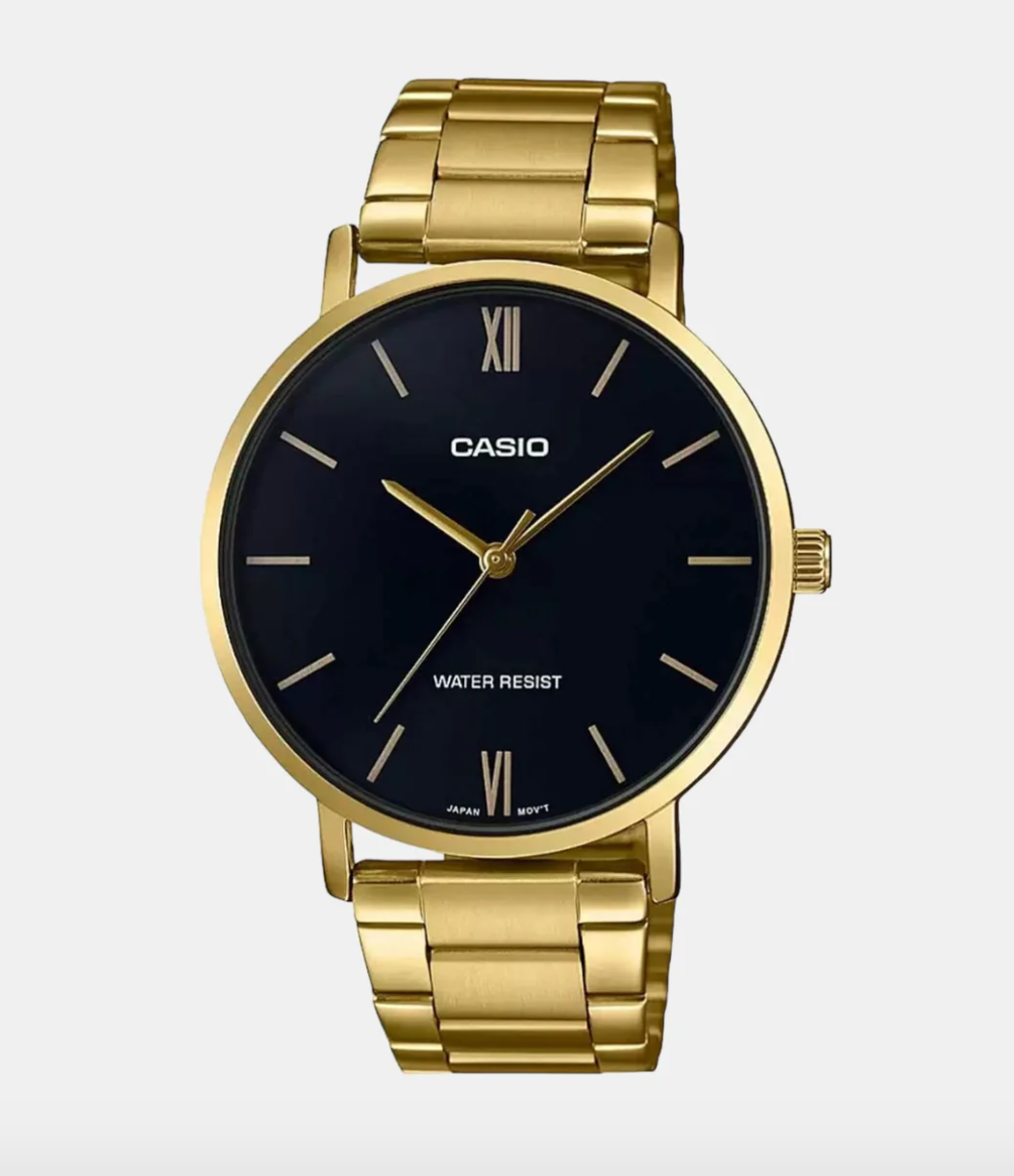 Enticer Men's Analog Stainless Steel Watch - MTP-VT01G-1BUDF