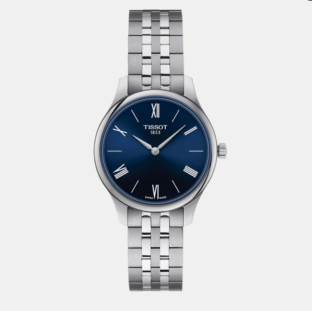 Tradition Women Quartz Blue Dial Analog Stainless Steel Watch T0632091104800