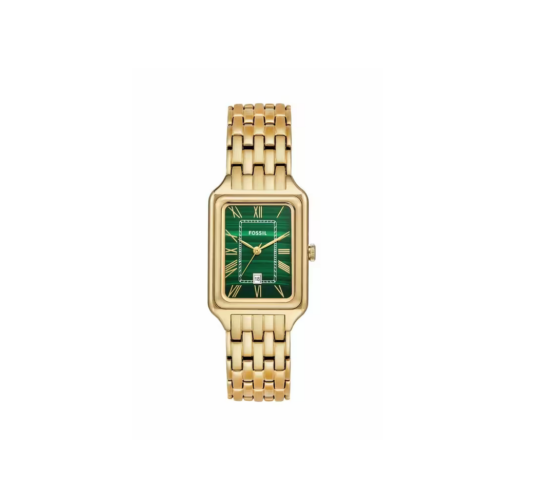 Raquel Three-Hand Date Gold-Tone Stainless Steel Watch