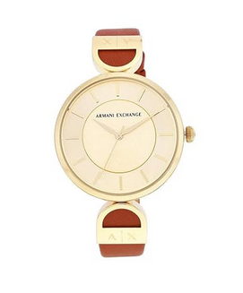 Armani Exchange Womens Leather Analogue Watch