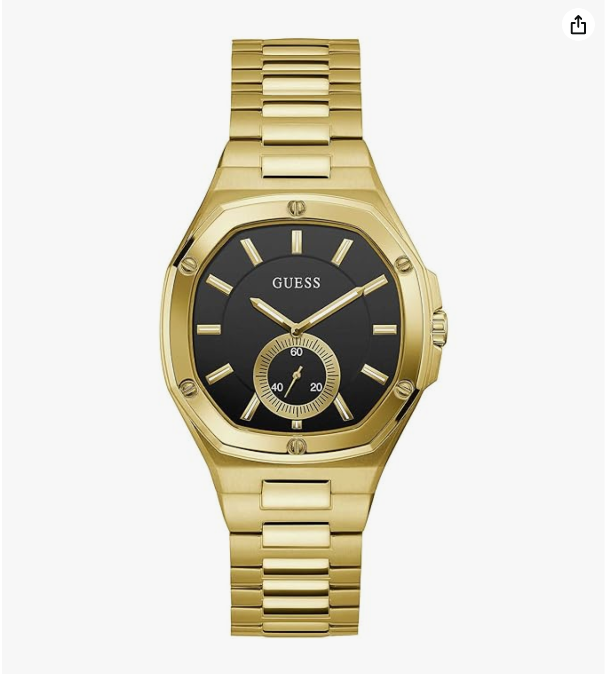 Guess Womens 38 mm Octavia Black Dial Stainless Steel Analog Watch - GW0310L2