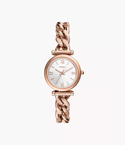 Carlie Three-Hand Rose Gold-Tone Stainless Steel Watch