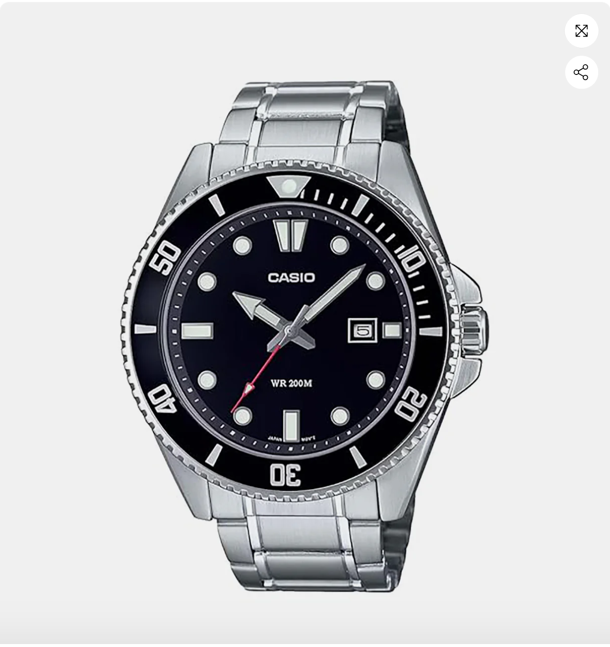 Enticer Men Quartz Black Dial Analog Stainless Steel Watch MDV-107D-1A1VDF