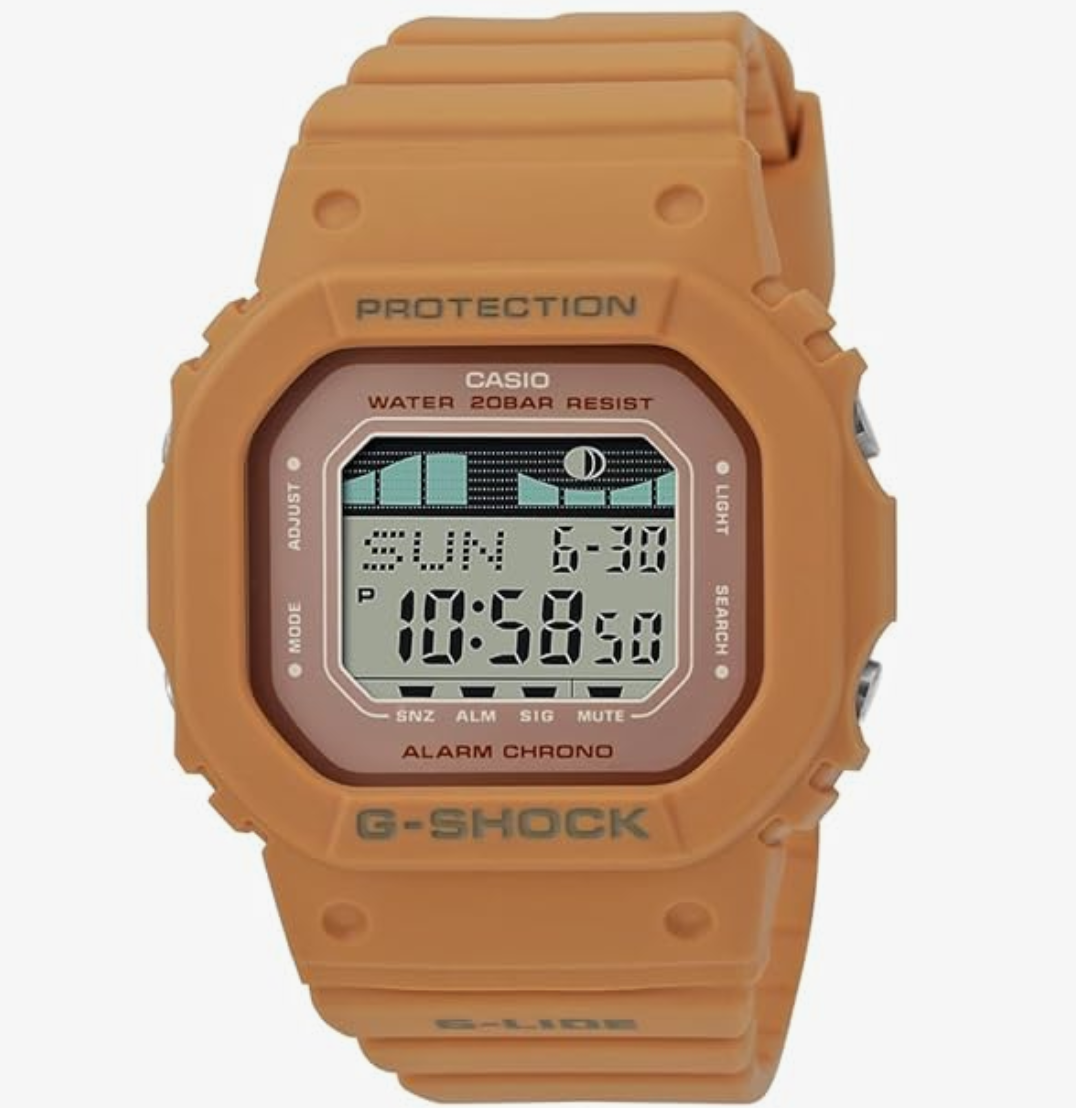 Casio Women Resin G-Shock Digital Red Dial Glx-S5600-4Dr , Band Color-Orange