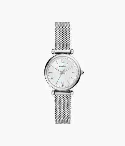 Fossil Carlie Mini Three-Hand Stainless Steel Watch