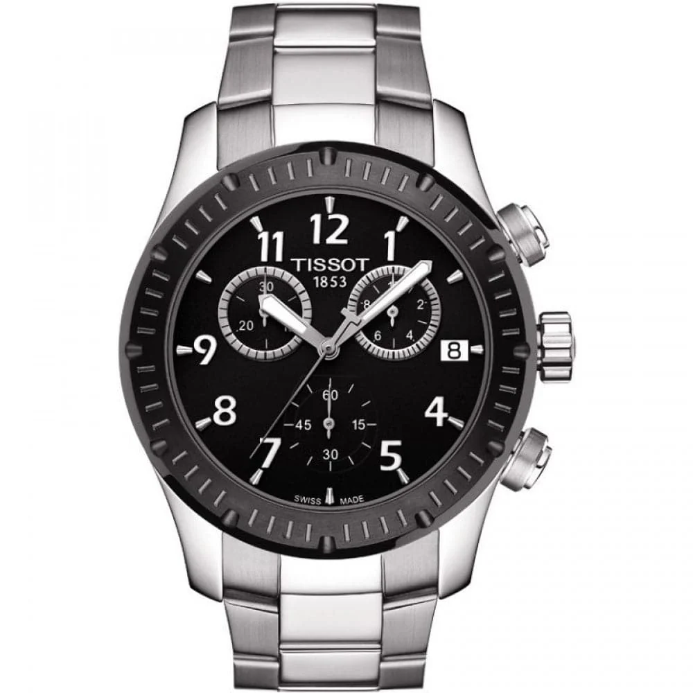 TISSOTV8 Chronograph Black Dial Men's Watch