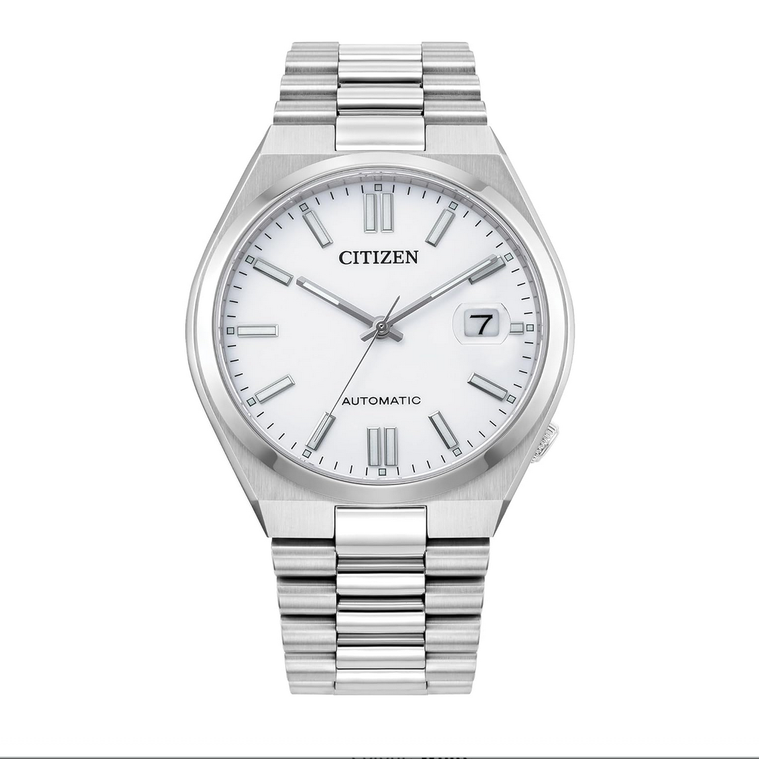 Citizen Stainless Steel Mens Automatic Gents Analog Watch - Tsuyosa Collection - Nj0150-81A, Dial-Color:White, Band Color:Silver