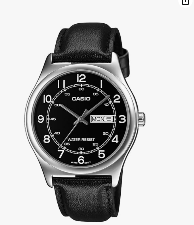 Enticer Men Quartz Black Dial Analog Leather Watch A2317