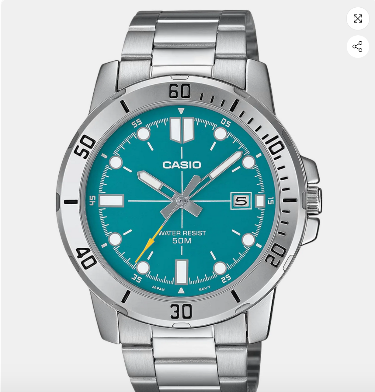 Enticer Men Quartz Blue Dial Analog Stainless Steel Watch MTP-VD01D-3E2VUDF