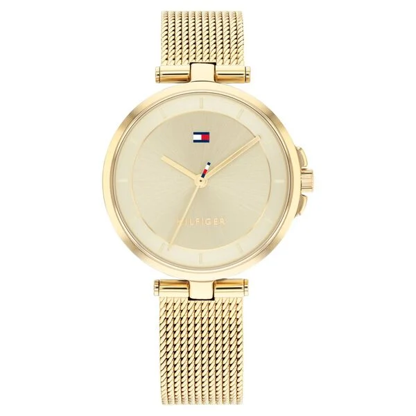 Tommy Hilfiger Quartz Analog Beige Dial Stainless Steel Strap Watch for Women