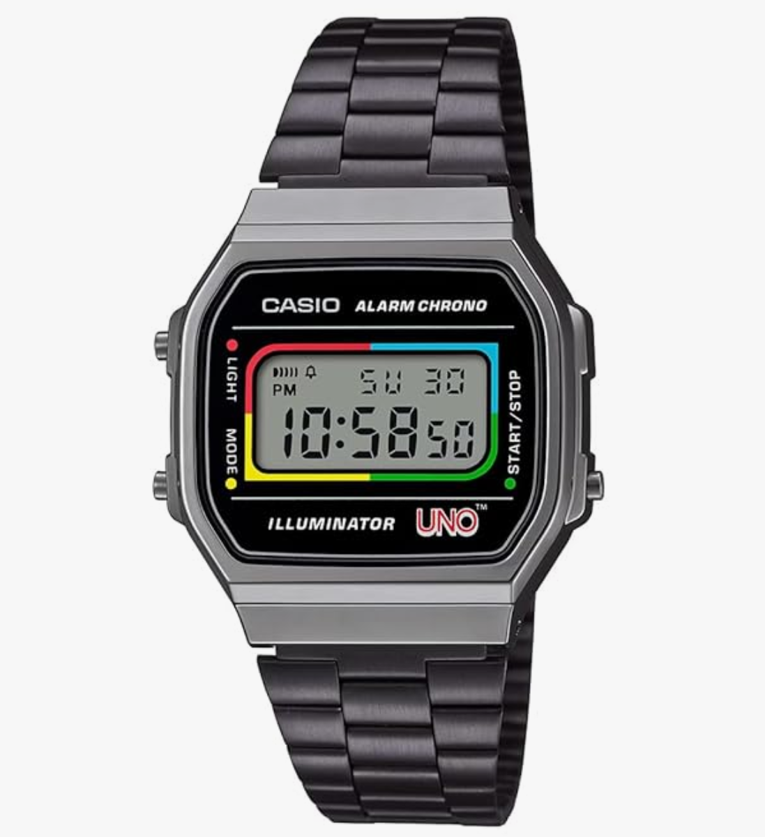 Casio Vintage A168WEUC-1ADR Digital Black Dial Unisex