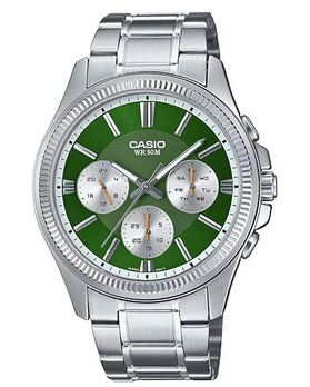 Casio Enticer Analog Green Dial Men MTP-1375D-3AVDF