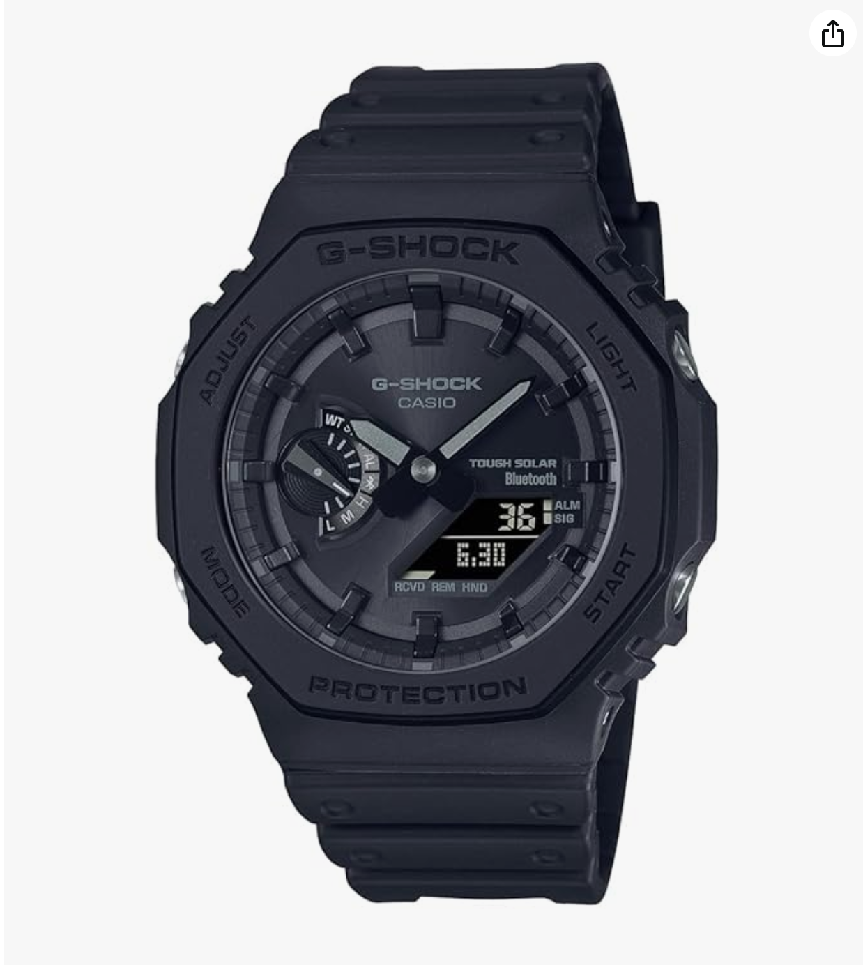 G-Shock Black Dial Resin Strap Analog-Digital Watch - For Men -GA-B2100-1A1DR
