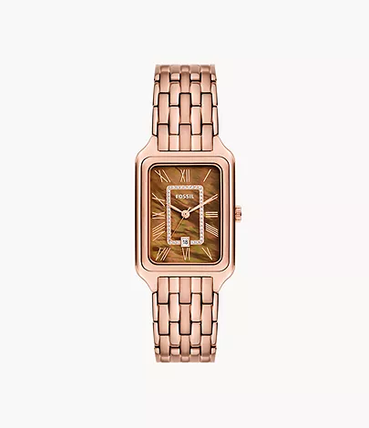 Raquel Three-Hand Date Rose Gold-Tone Stainless Steel Watch