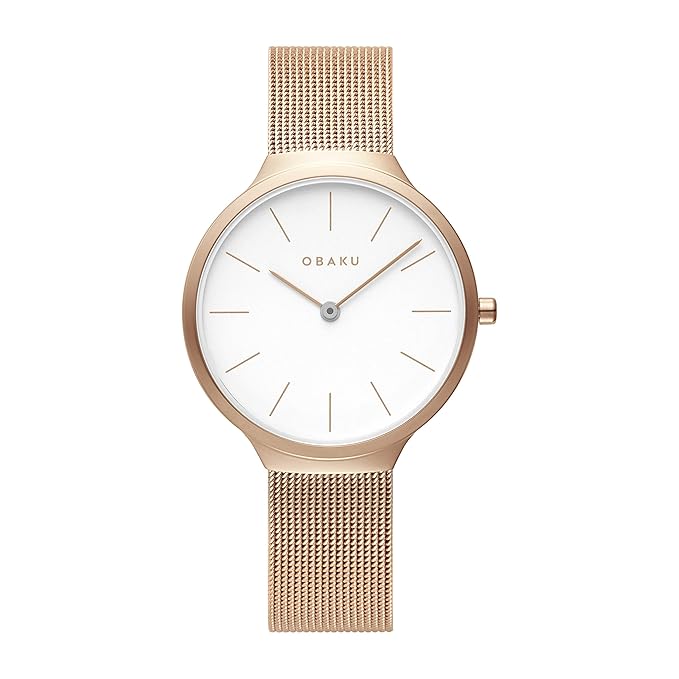 Obaku Ark Lille Rose Analog White Dial Women's Watch