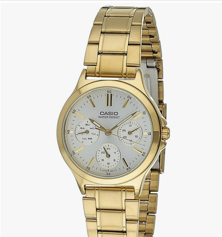 Casio Enticer Ladies Analog White Dial Women LTP-V300G-7AUDF (A1915)