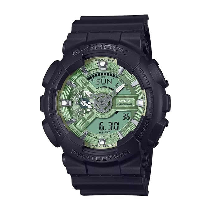 G-Shock GA-110CD-1A3DR Green Analog-Digital Dial Black Resin Strap Men's Watch