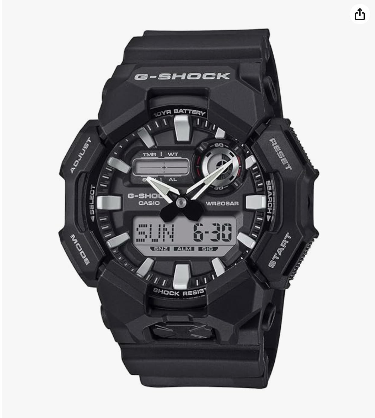 Casio G-Shock GA-010-1ADR Analog-Digital Black Dial Men