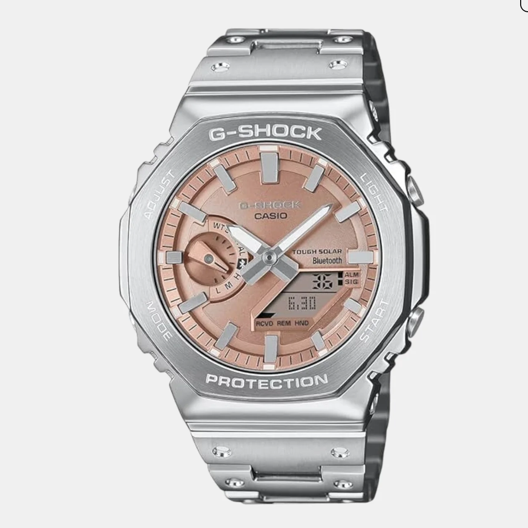 G-Shock Men Quartz Rose Gold Dial Analog-Digital Stainless Steel Watch G1629