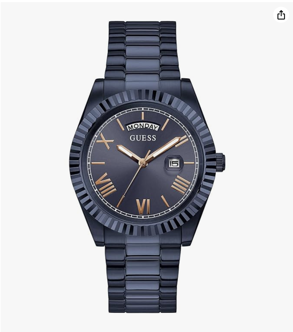 Connoisseur Round Men Quartz Blue Dial Analog Stainless Steel Watch GW0265G9