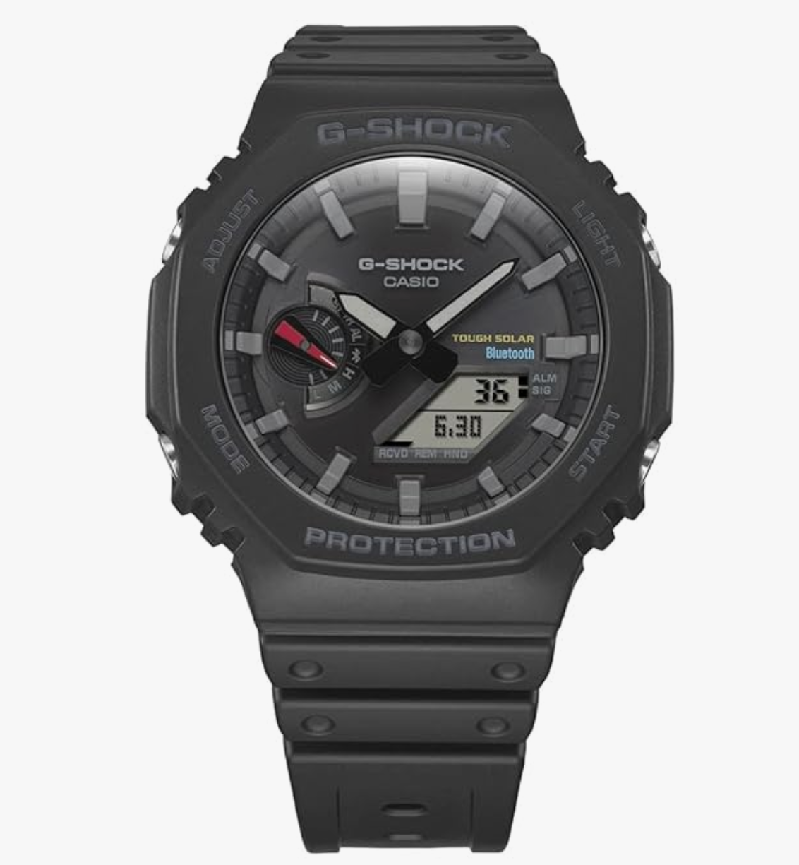 Casio G-Shock GA-B2100-1ADR Black Analog-Digital Dial Black Resin Strap Men's Watch Tough Solar Bluetooth