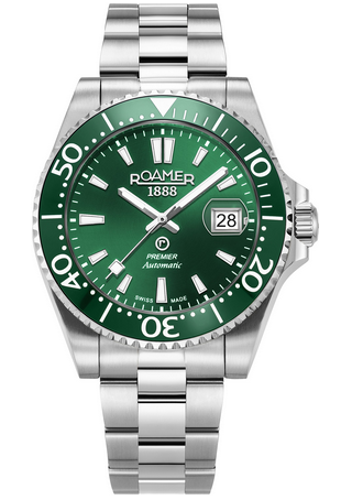 Roamer Premier Automatic Green Sunray Dial Men Watch