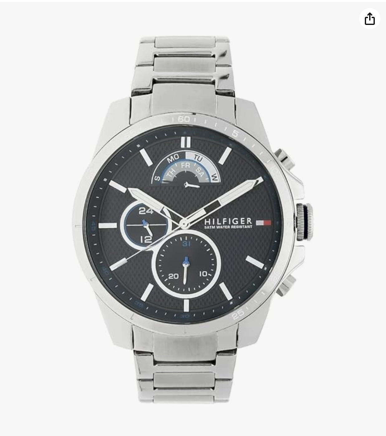 Tommy Hilfiger Quartz Multifunction Blue Dial Stainless Steel Strap Watch for Men-NDTH1791348