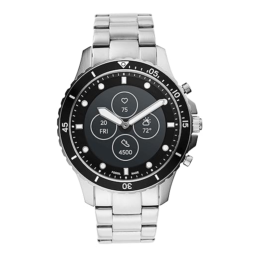 Fossil Fb-01 Hybrid Smartwatch Hr Analog-Digital Black Dial Men's Watch