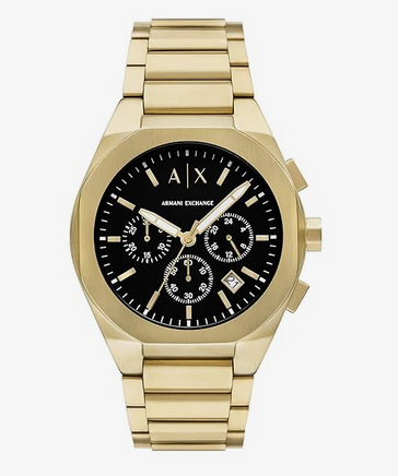 Armani Exchange Stainless Steel Analog Black Dial Men's Watch