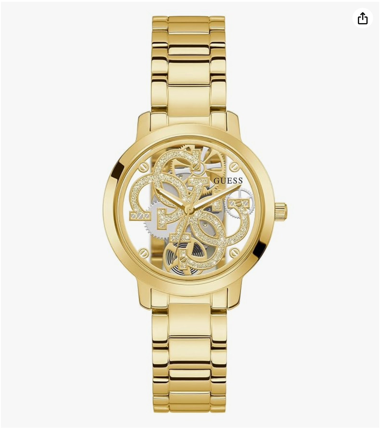 GUESS Analog Gold Dial Women's Watch GW0300L2