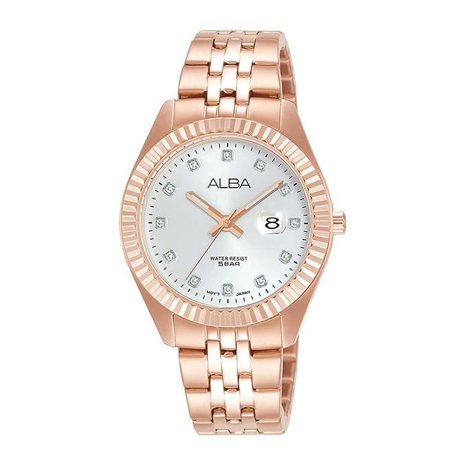 ALBA AH7T44X1 Women's Stainless Steel Chronograph Watch - Stylish Design, Japanese Quartz Movement, Water Resistant - by Seiko Watch Corporation