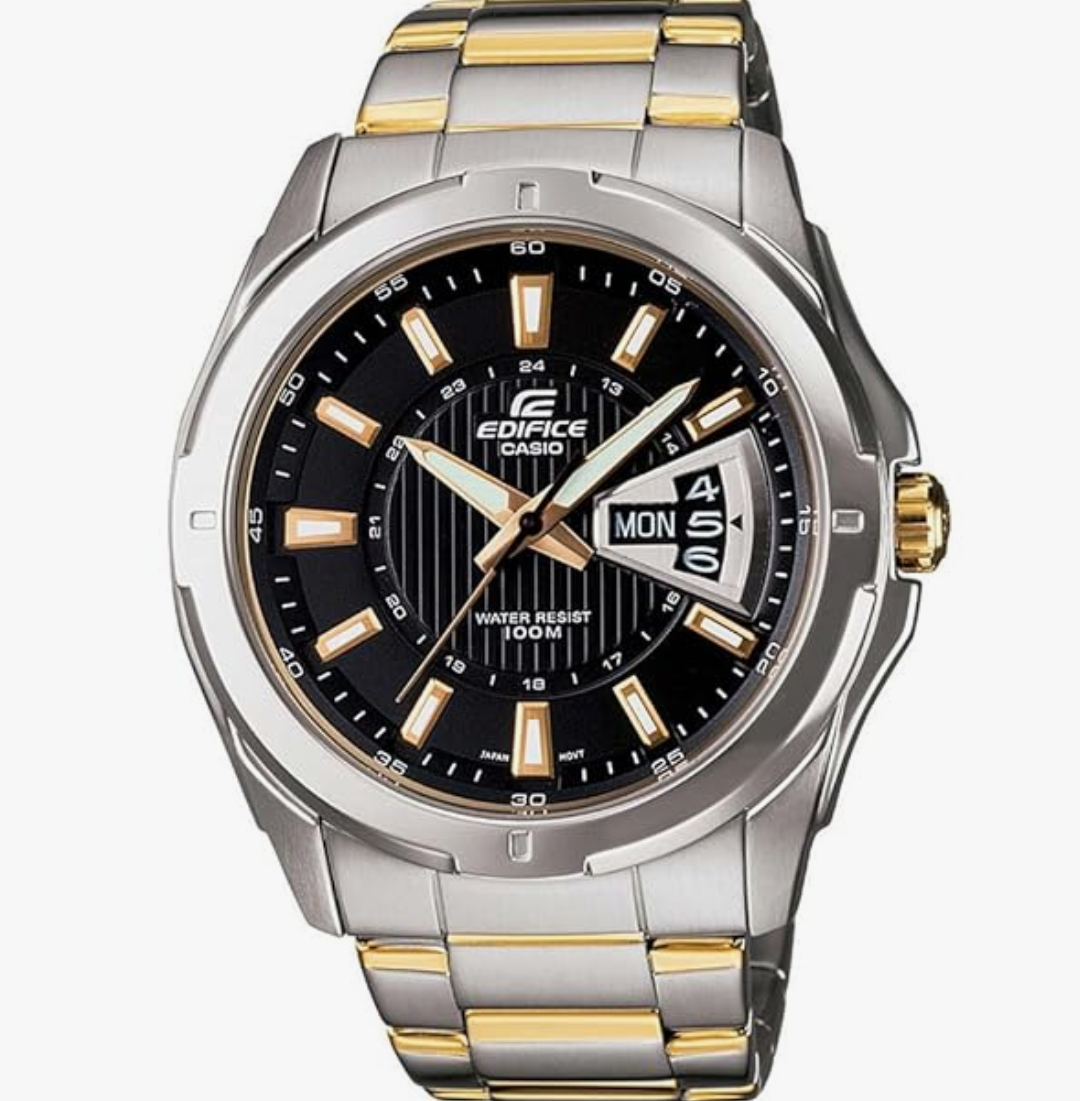 Casio Edifice Analog Black Dial Men's Watch - EF-129SG-1AVDF