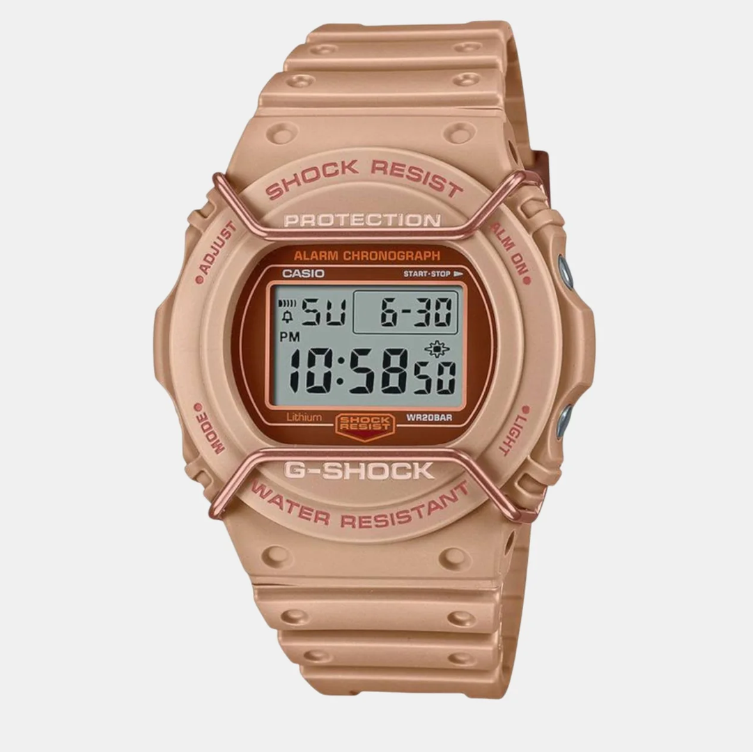 G-Shock Men Quartz Rose Gold Dial Digital Silicone Watch G1336