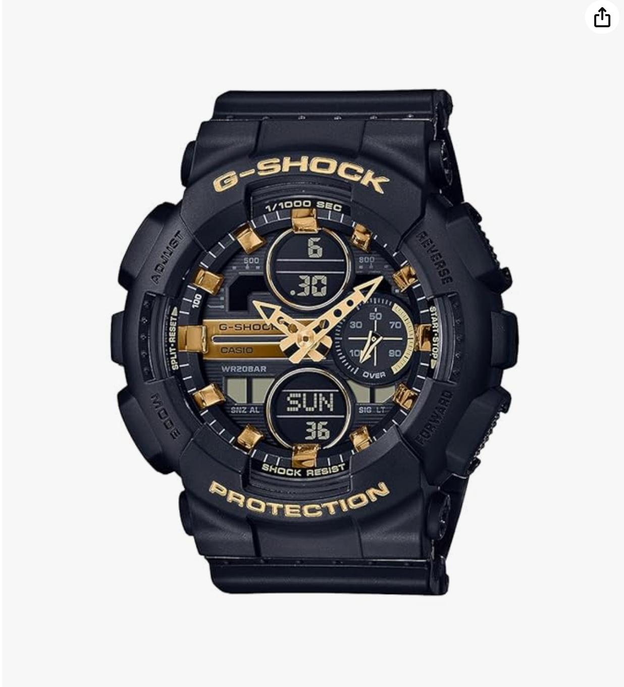 G-SHOCK Black Dial Resin Strap Analog-Digital Watch - For Women -GMA-S140M-1ADR