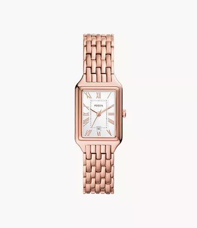 Fossil Raquel Three-Hand Date Rose Gold-Tone Stainless Steel Watch