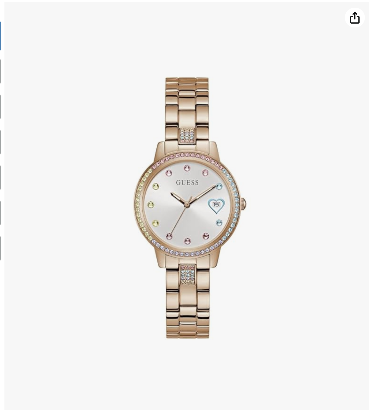 GUESS Stainless Steel Women White Analog Round Dial Watch- Gw0657L3, Pink Band