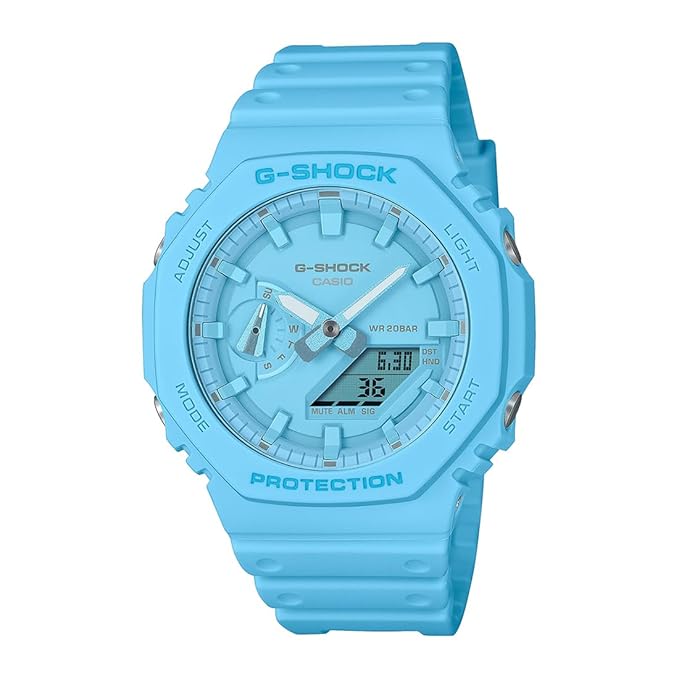 G-Shock Men Quartz Blue Dial Analog-Digital Resin Watch GA-2100-2A2DR
