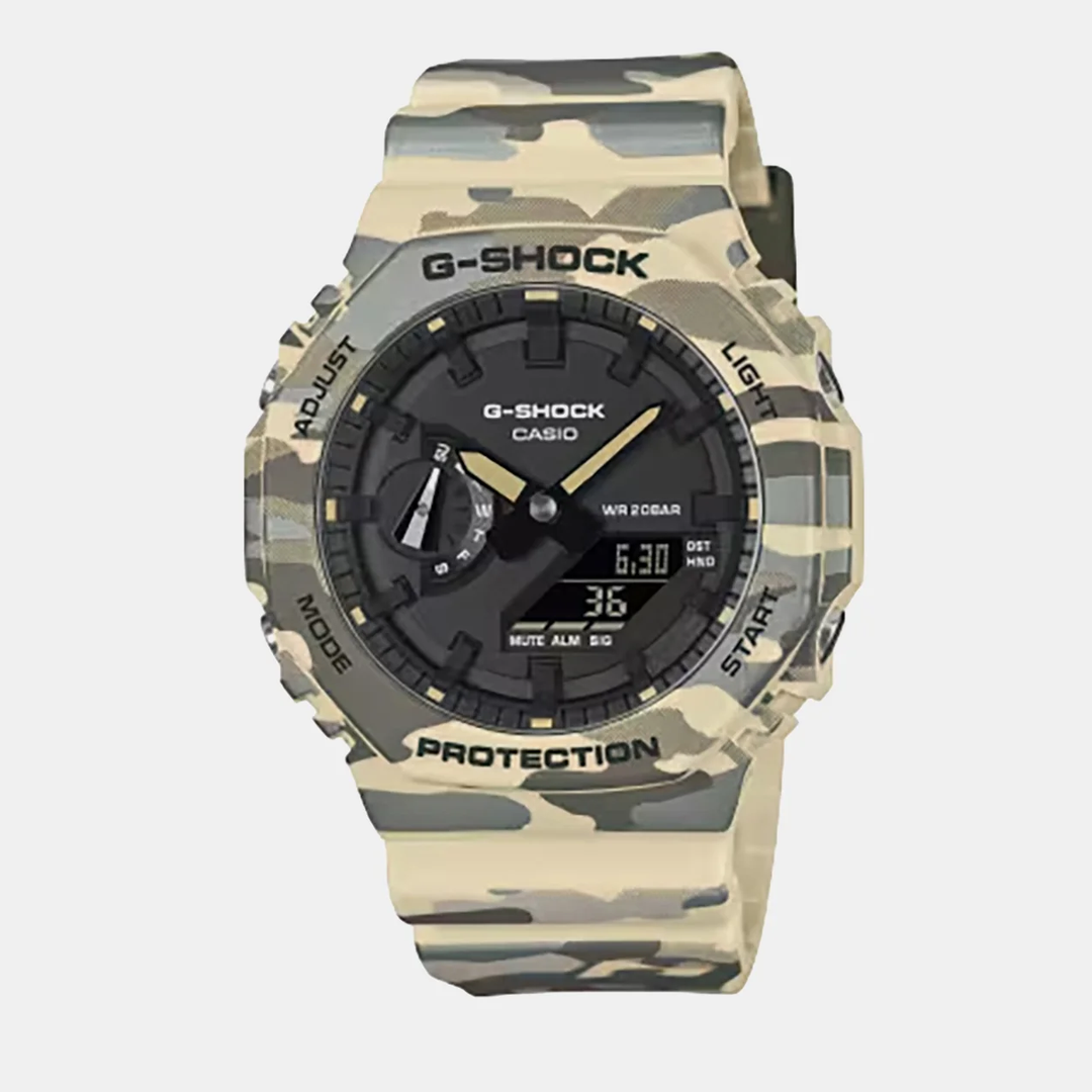 Men Quartz Black Dial Analog-Digital Resin Watch G1793