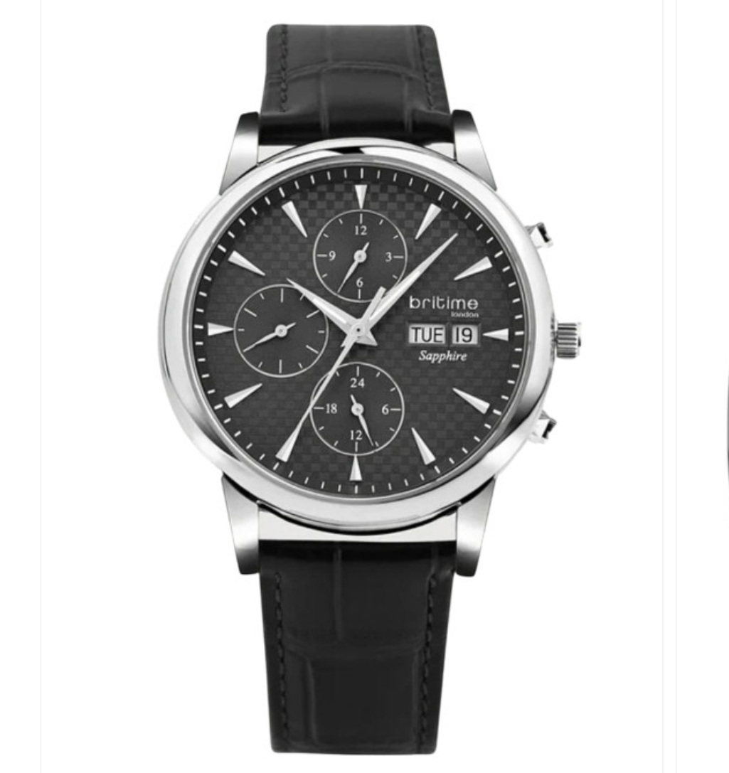 Men Dial & Leather Straps Analogue Automatic Motion Powered Watch 928-L10406