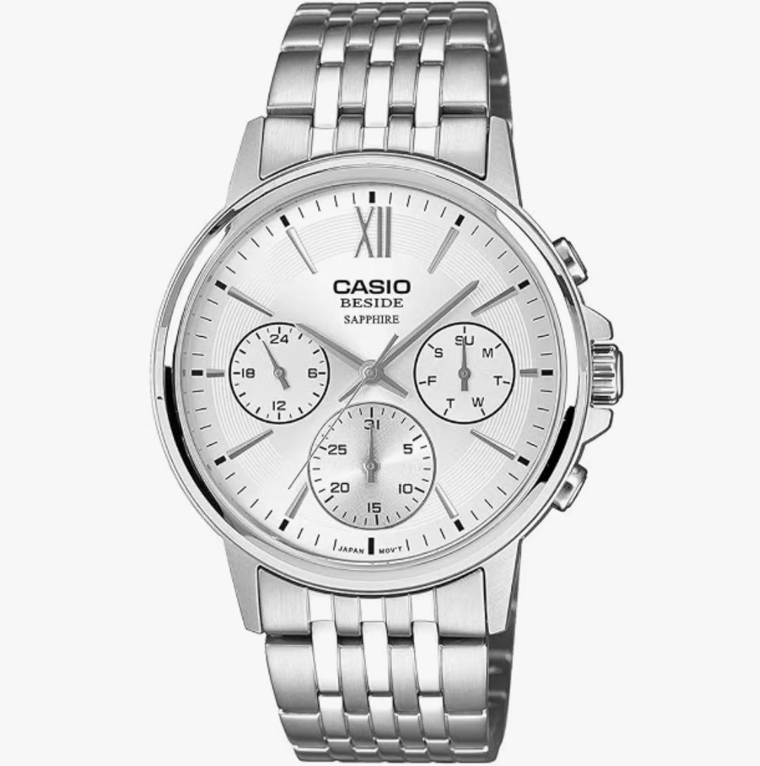 Casio Men BMS-300D-7AVDF Analog Silver Watch Men (A2542)