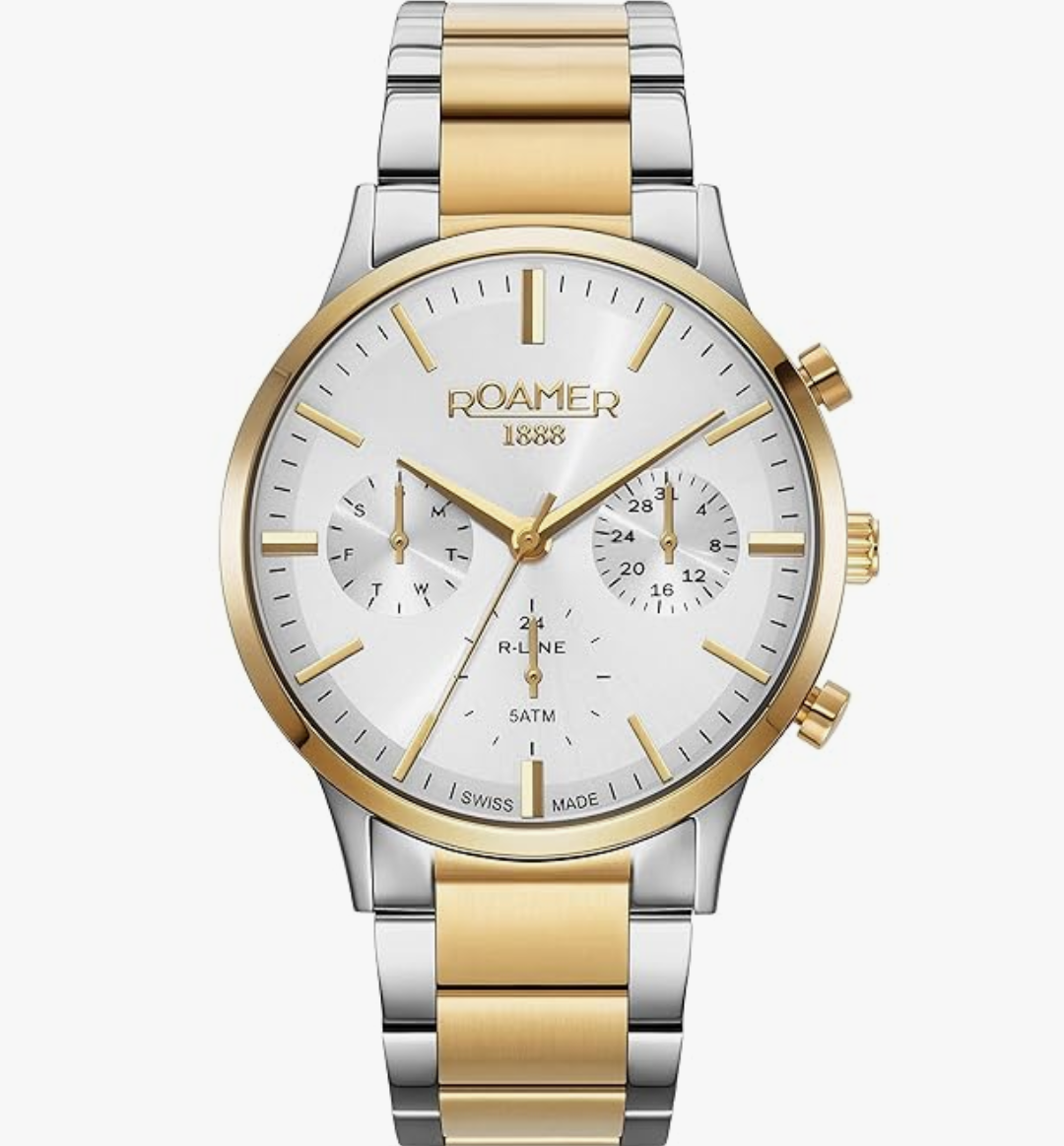 R-Line Men Quartz Silver Dial Analog Stainless Steel Watch 718982 48 15 70